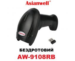 Сканер штрих коду Бездротовий AW-9108RB чорний Asianwell